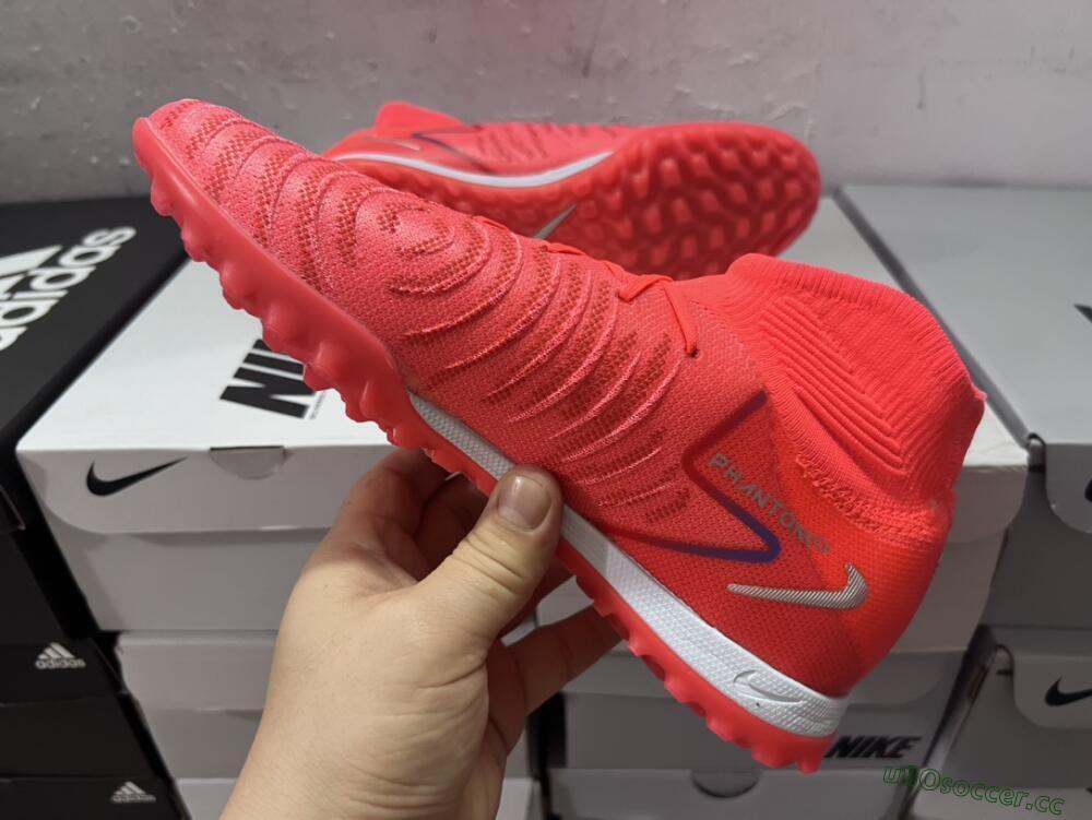 Men's Nike Phantom Luna 2 Elite TF Artificial Turf High-Tops Football Shoes - Red/Black/Blue/White