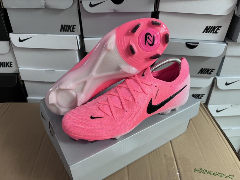 Men's Nike Phantom Luna Elite FG Firm Ground Low-Tops Football Boots - Pink/Black