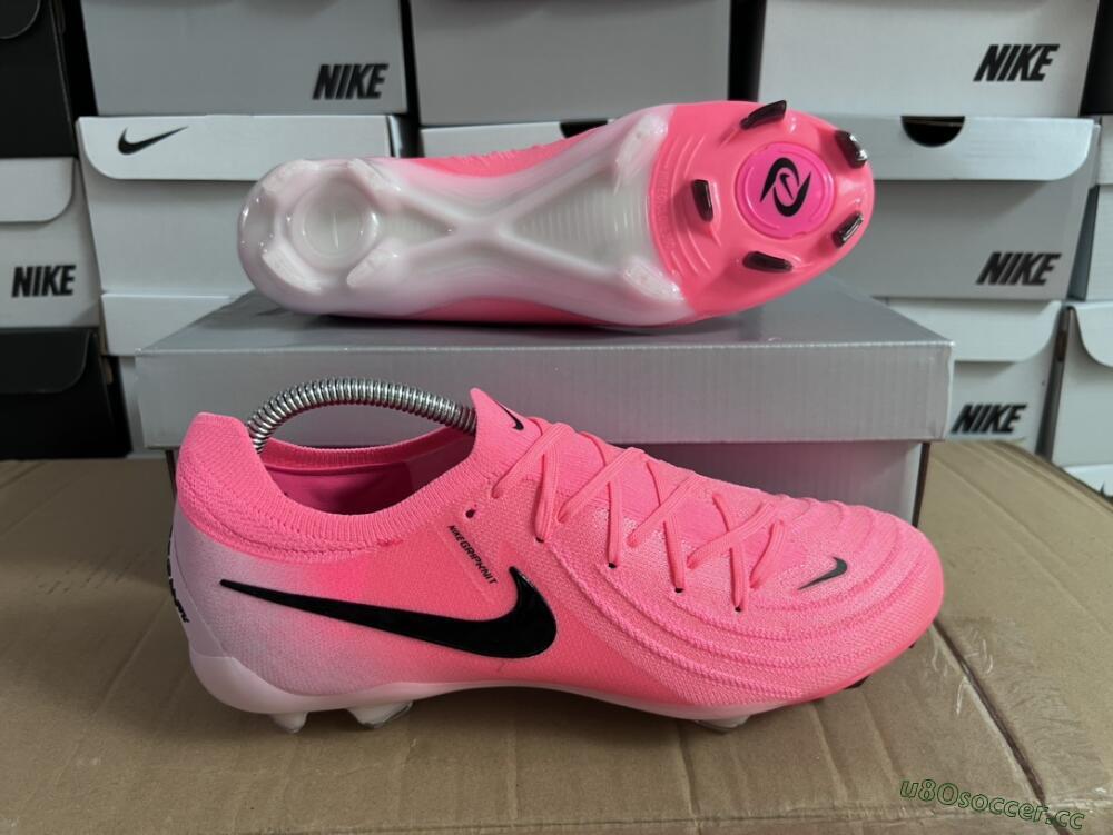 Men's Nike Phantom Luna Elite FG Firm Ground Low-Tops Football Boots - Pink/Black