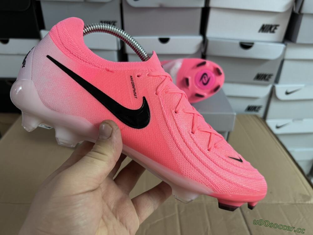 Men's Nike Phantom Luna Elite FG Firm Ground Low-Tops Football Boots - Pink/Black