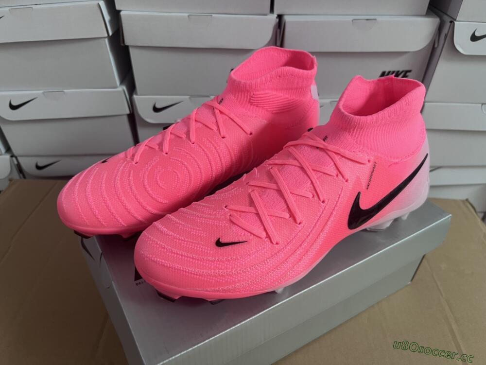 Men's Nike Phantom Luna Elite FG Firm Ground High-Tops Football Boots - Pink/Black