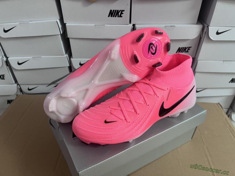 Men's Nike Phantom Luna Elite FG Firm Ground High-Tops Football Boots - Pink/Black