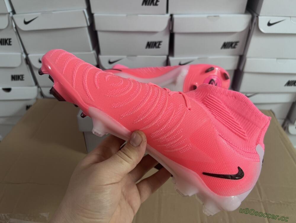 Men's Nike Phantom Luna Elite FG Firm Ground High-Tops Football Boots - Pink/Black