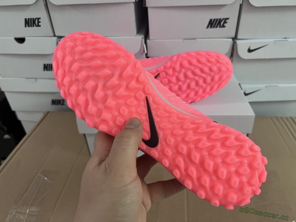 Men's Nike Phantom Luna Elite NU TF Artificial Turf High-Tops Football Shoes - Red/Pink/Black