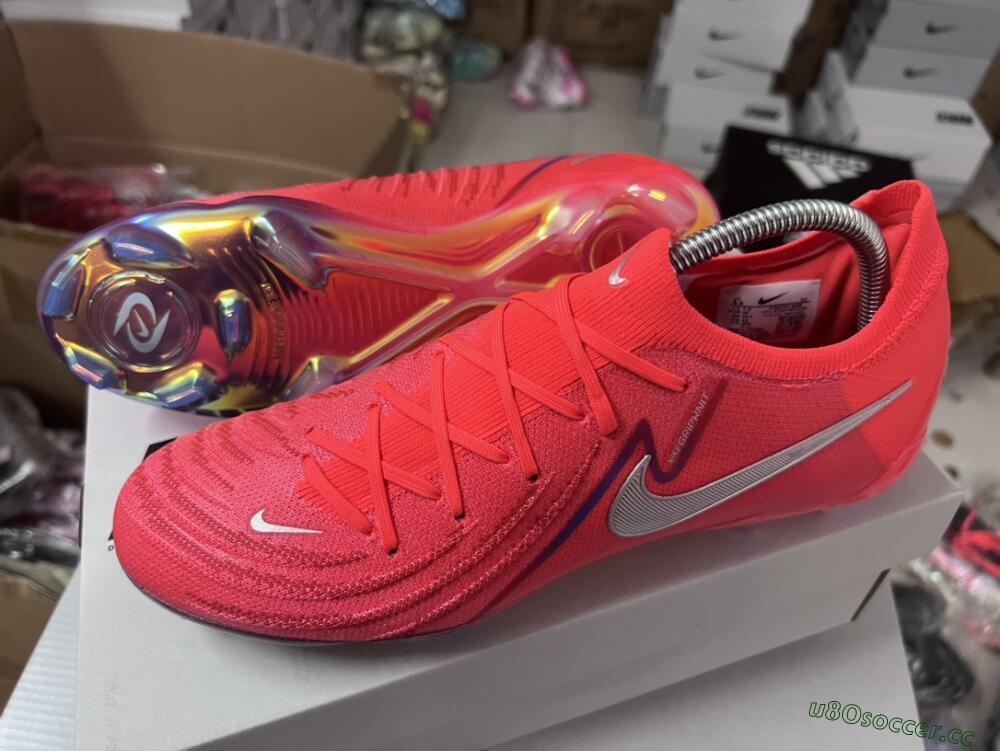 Men's Nike Phantom Luna Elite FG Firm Ground Low-Tops Football Boots - Red/Blue/Gold