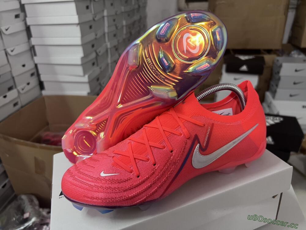 Men's Nike Phantom Luna Elite FG Firm Ground Low-Tops Football Boots - Red/Blue/Gold
