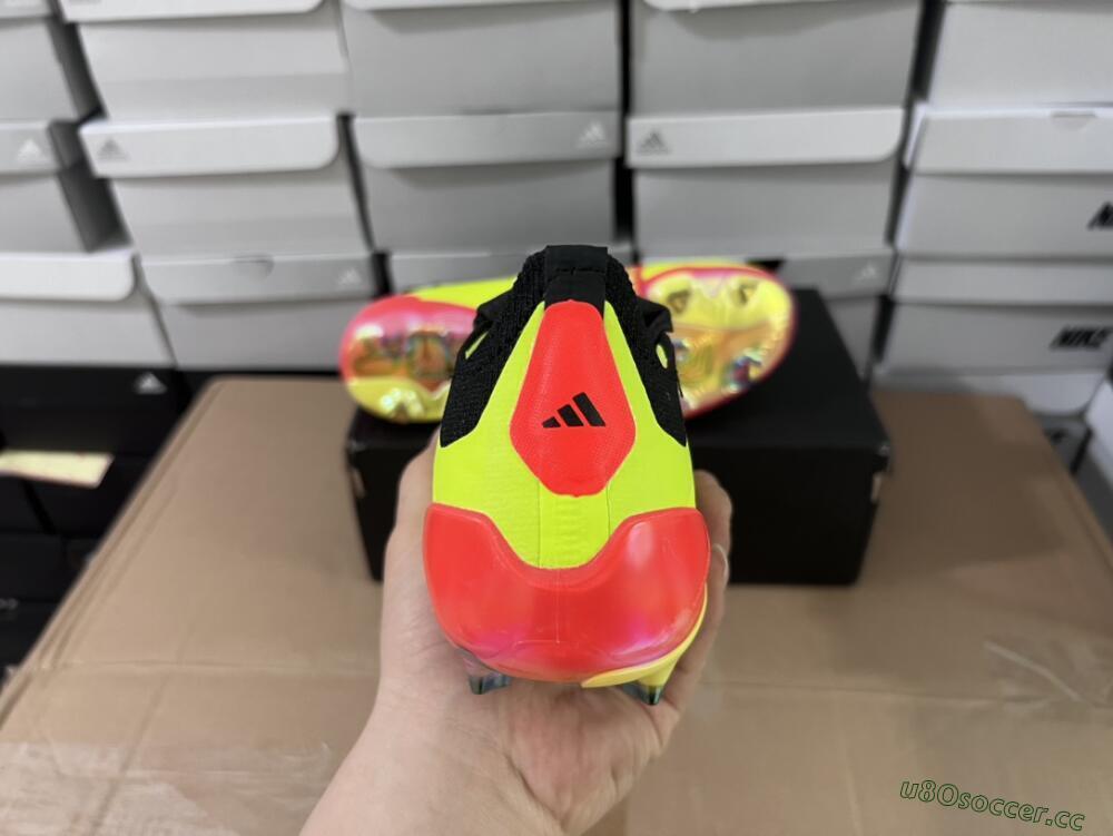 Unisex Adidas Predator Elite Foldover Tongue FG Firm Ground Low-Tops Football Boots - Yellow/Black/Red
