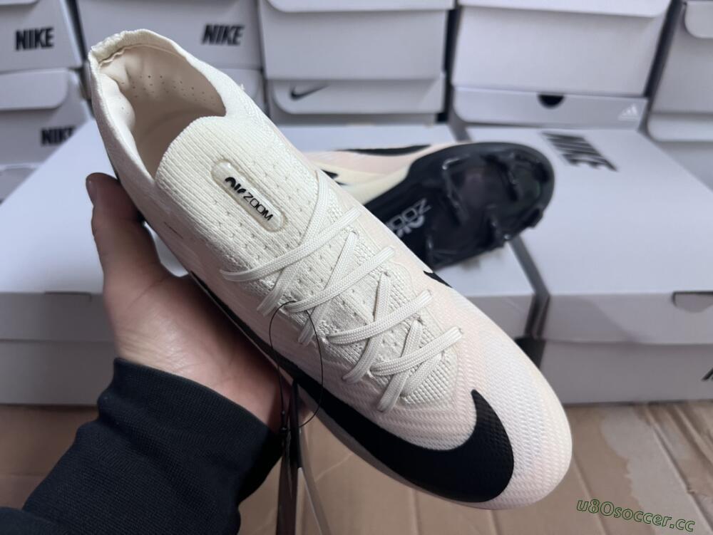 Unisex Nike Air Zoom Mercurial Vapor 15 Elite FG Firm Ground Low-Tops Football Boots - Beige/Black