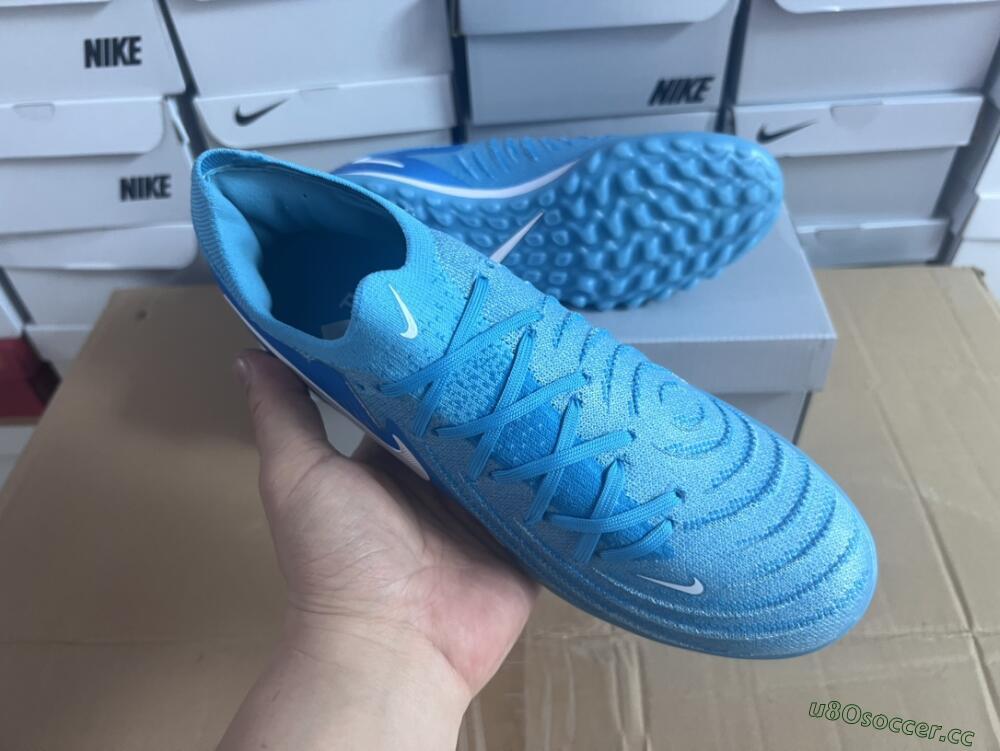 Unisex Nike Phantom Luna Elite TF Artificial Turf Low-Tops Football Shoes - Jade/White/Blue