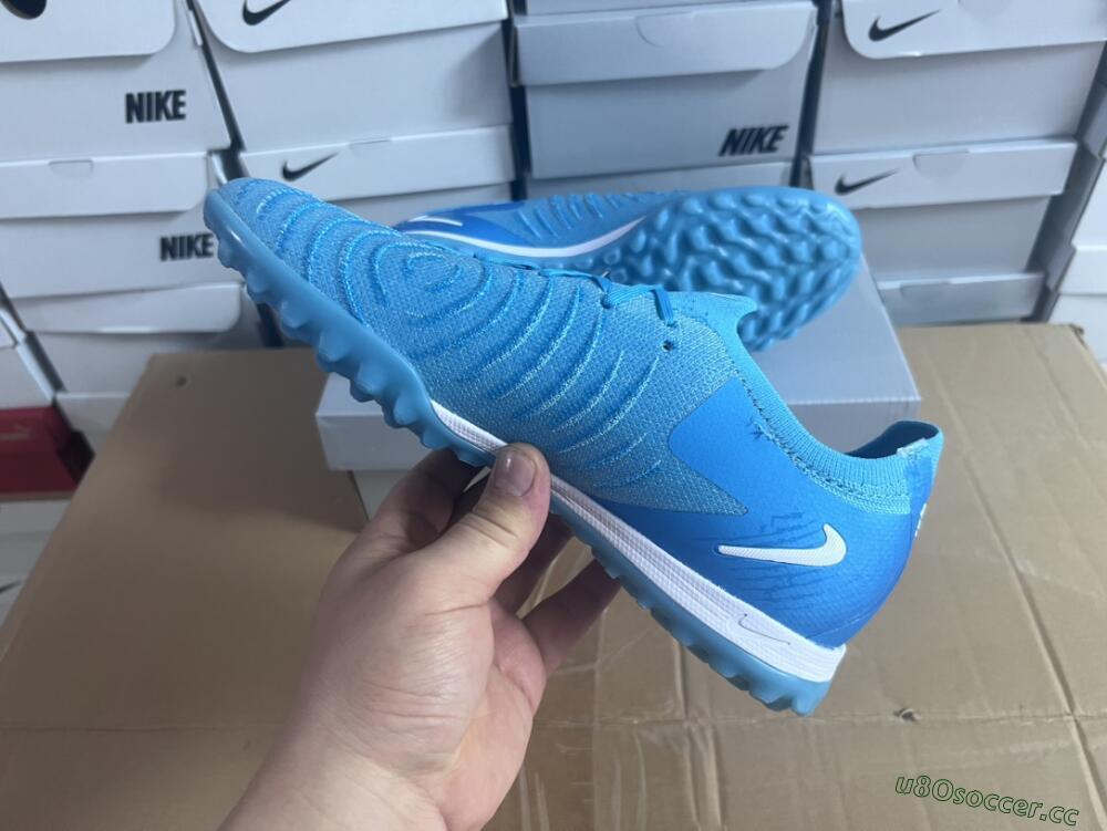 Unisex Nike Phantom Luna Elite TF Artificial Turf Low-Tops Football Shoes - Jade/White/Blue