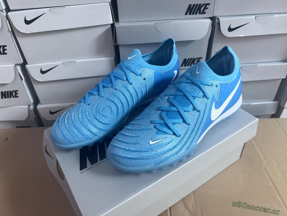 Unisex Nike Phantom Luna Elite TF Artificial Turf Low-Tops Football Shoes - Jade/White/Blue