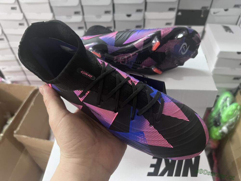 Men's Nike Phantom Luna Elite FG Firm Ground High-Tops Football Boots - Black/Pink/Blue/Orange