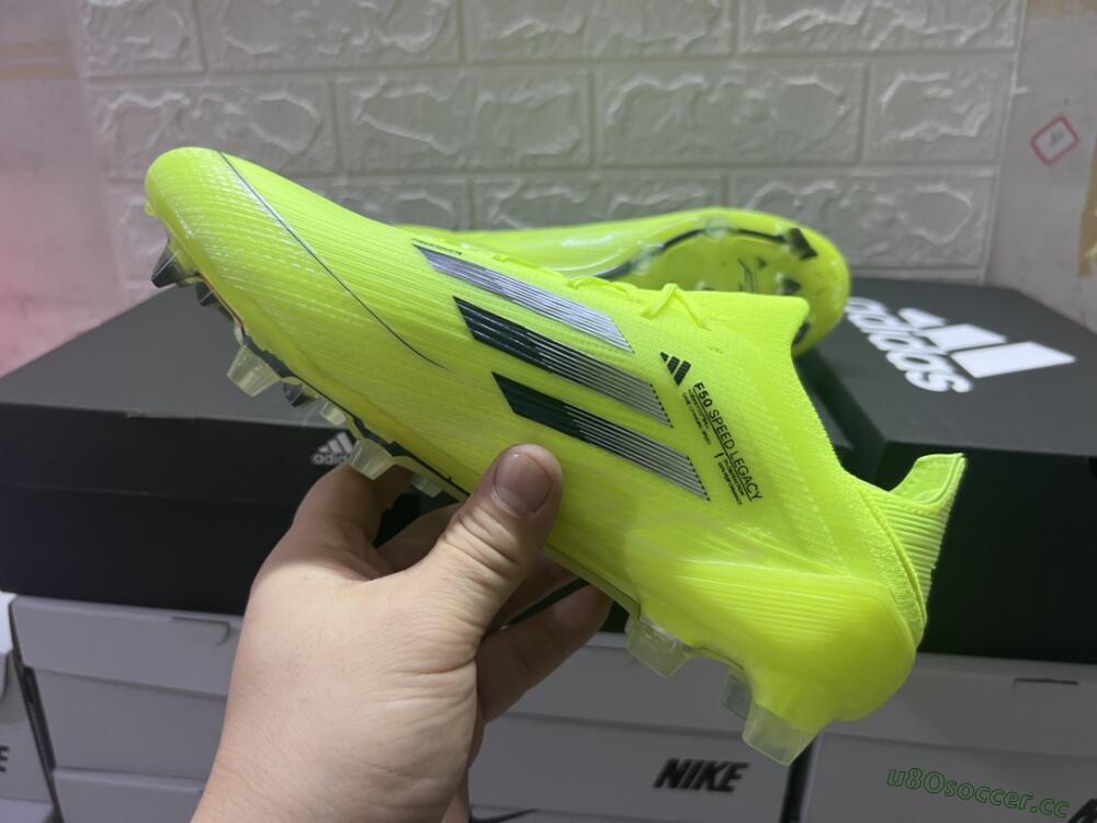 Men's Adidas F50 Adizero FG Firm Ground Low-Tops Football Boots - Yellow/Black