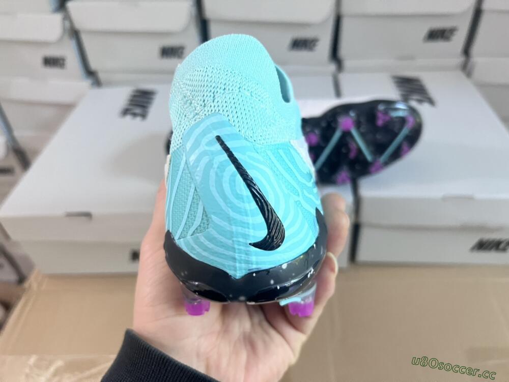 Men's Nike Phantom GX Elite FG Firm Ground Low-Tops Football Boots - Silver/Blue/Purple/Black