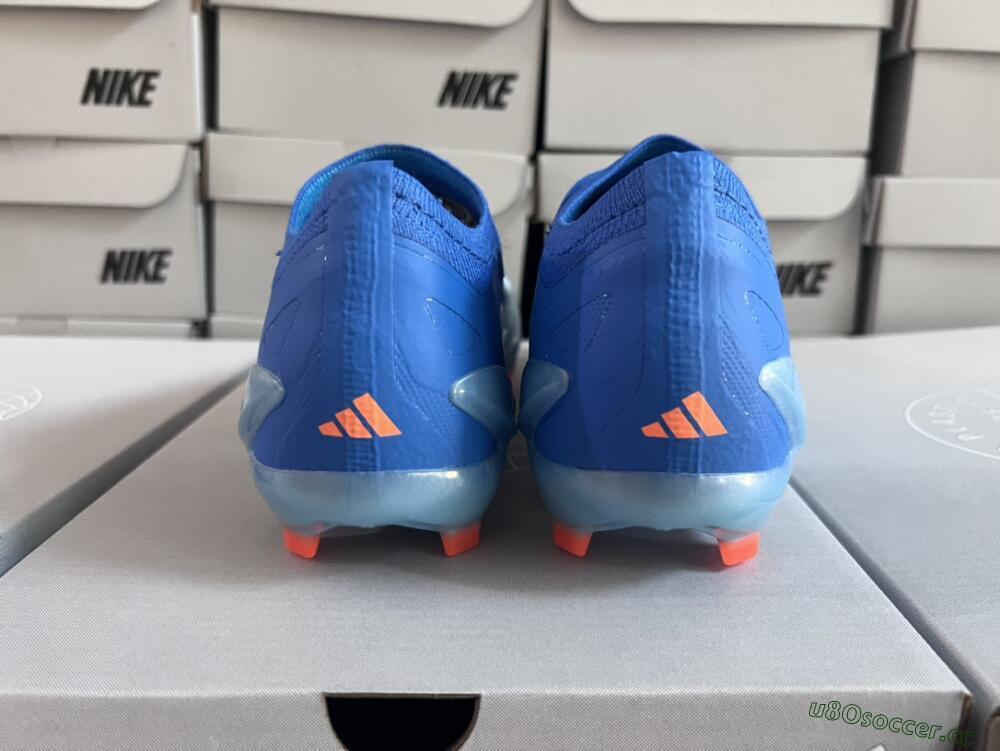 Men's Adidas X Speedportal.1 FG Firm Ground Low-Tops Football Boots - Blue/Silver/Jade