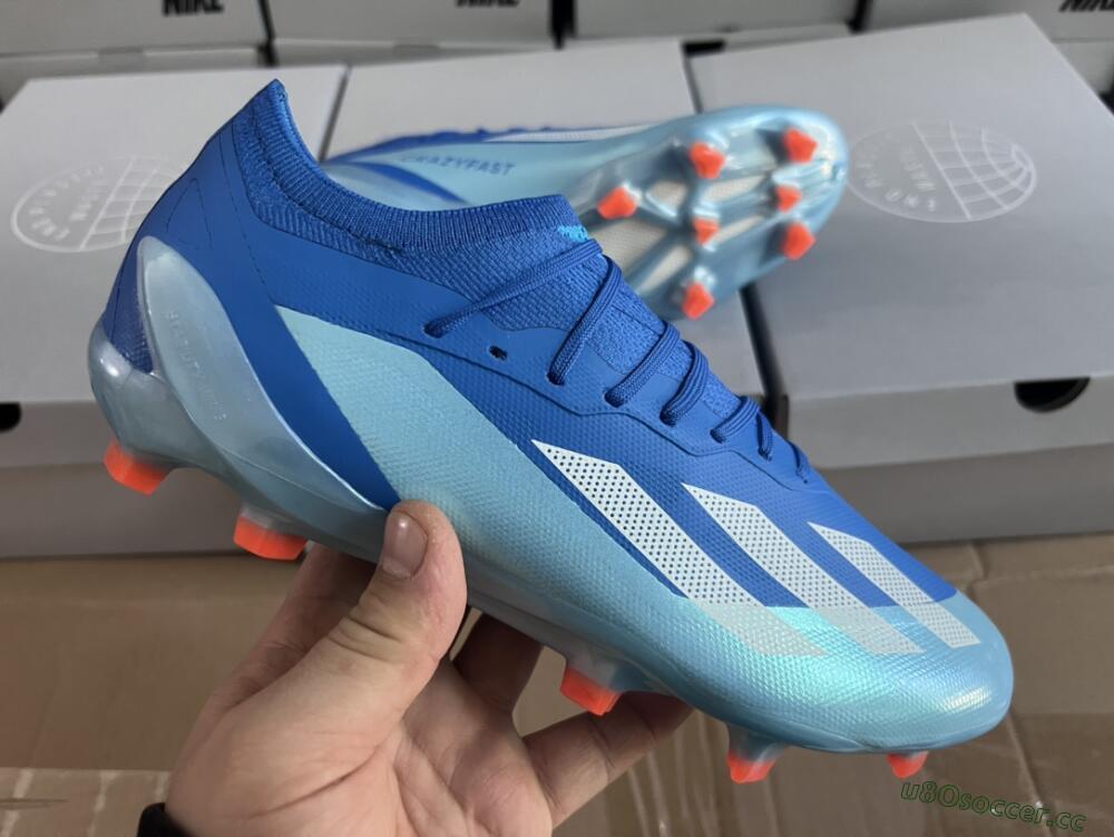 Men's Adidas X Speedportal.1 FG Firm Ground Low-Tops Football Boots - Blue/Silver/Jade