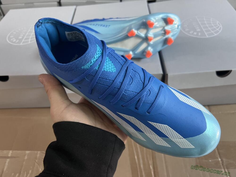 Men's Adidas X Speedportal.1 FG Firm Ground Low-Tops Football Boots - Blue/Silver/Jade