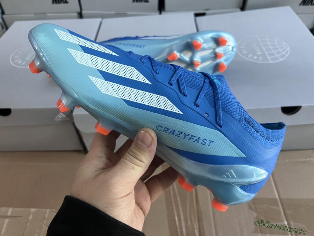 Men's Adidas X Speedportal.1 FG Firm Ground Low-Tops Football Boots - Blue/Silver/Jade