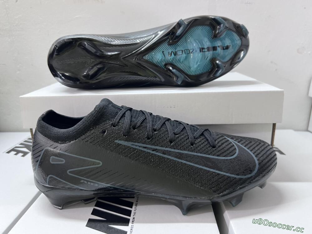 Men's Nike Air Zoom Mercurial Vapor 16 Elite FG Firm Ground Low-Tops Football Boots - Black/Blue/Jade
