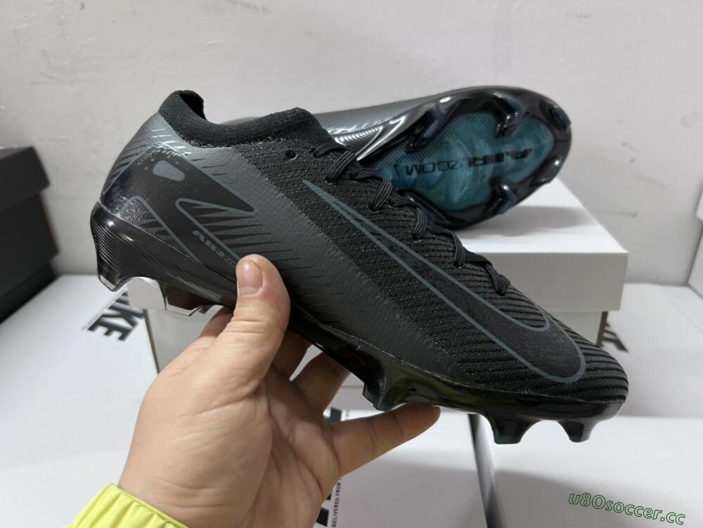 Men's Nike Air Zoom Mercurial Vapor 16 Elite FG Firm Ground Low-Tops Football Boots - Black/Blue/Jade