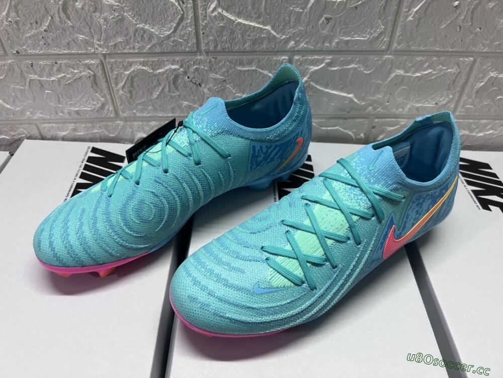 Unisex Nike Phantom Luna 2 Elite Vortex LV8 FG Firm Ground Low-Tops Football Boots - Green/Orange/Black