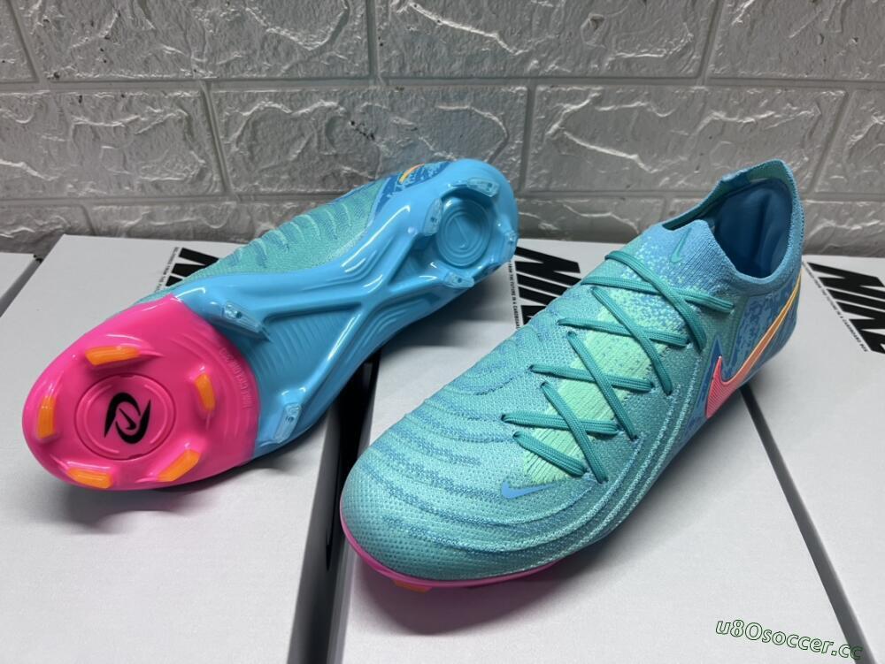 Unisex Nike Phantom Luna 2 Elite Vortex LV8 FG Firm Ground Low-Tops Football Boots - Green/Orange/Black