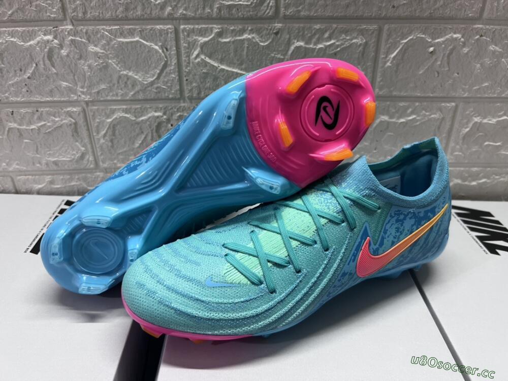Unisex Nike Phantom Luna 2 Elite Vortex LV8 FG Firm Ground Low-Tops Football Boots - Green/Orange/Black