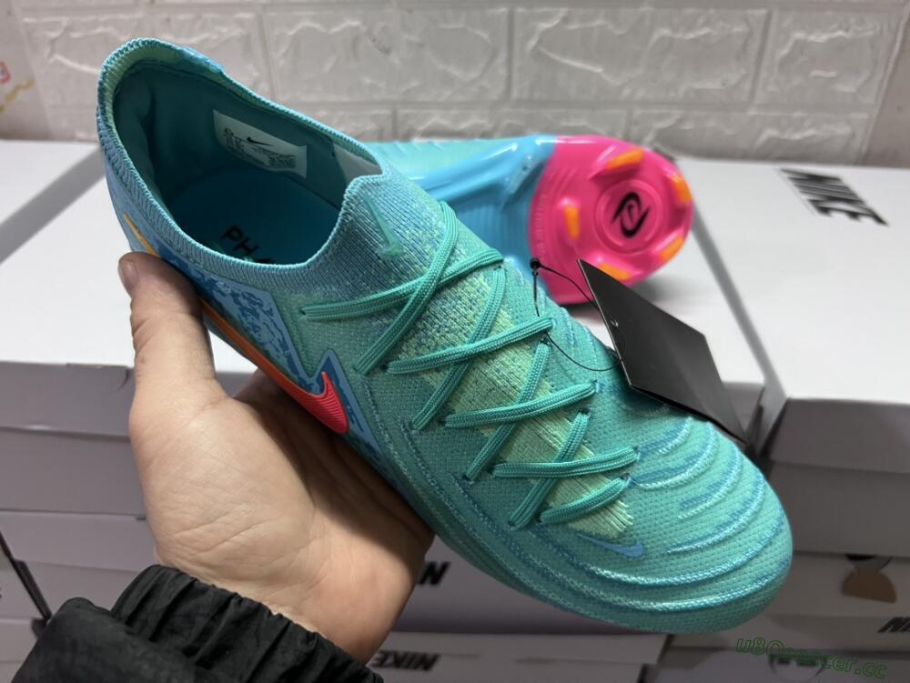 Unisex Nike Phantom Luna 2 Elite Vortex LV8 FG Firm Ground Low-Tops Football Boots - Green/Orange/Black