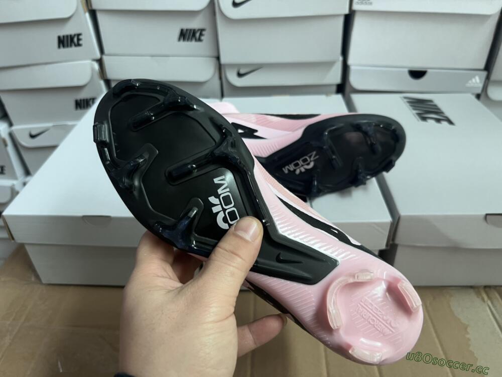 Unisex Nike Air Zoom Mercurial Superfly 9 Elite FG Firm Ground High-Tops Football Boots - Pink/Black