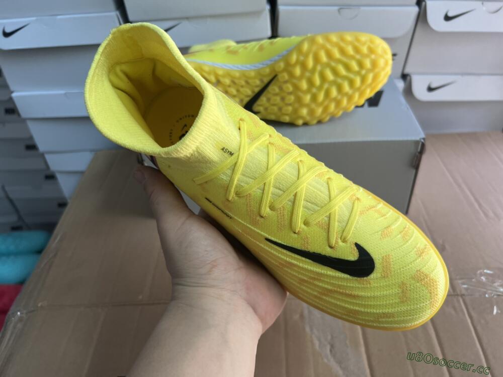 Unisex Nike Phantom Luna Elite NU TF Artificial Turf High-Tops Football Shoes - Yellow/Red/Black