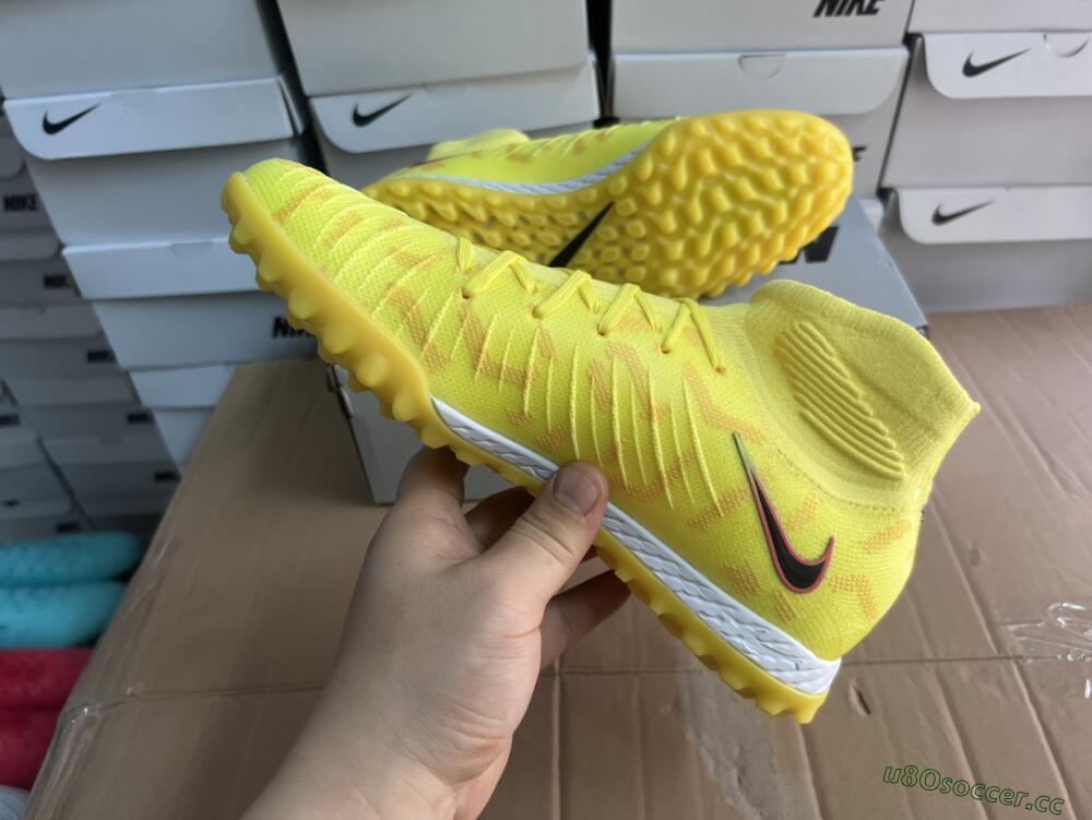 Unisex Nike Phantom Luna Elite NU TF Artificial Turf High-Tops Football Shoes - Yellow/Red/Black