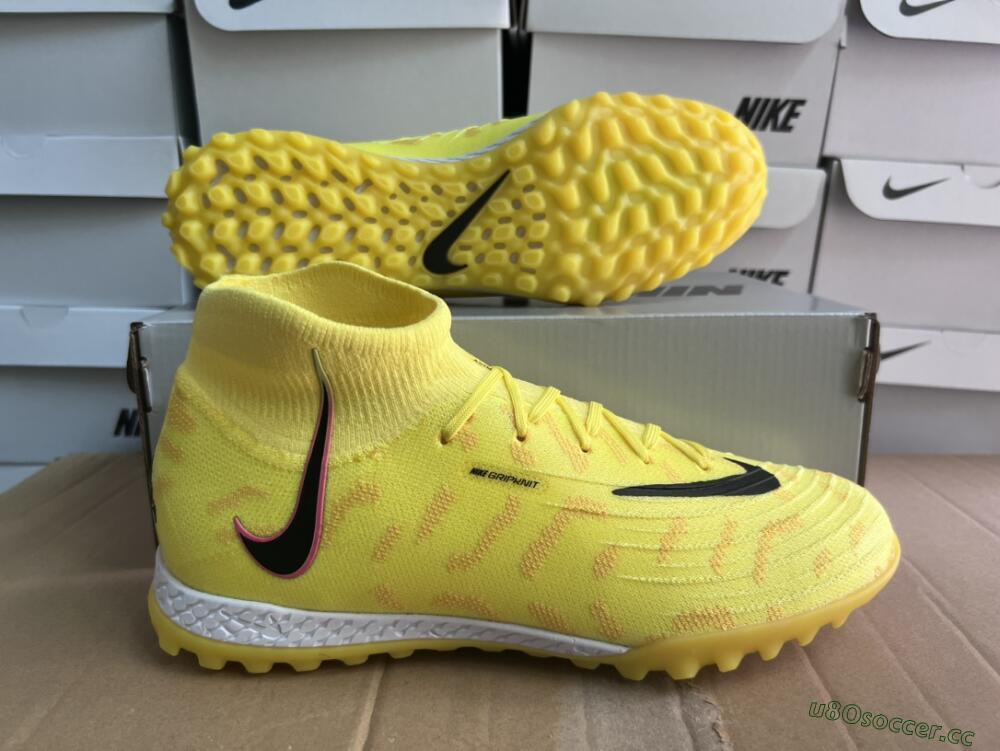 Unisex Nike Phantom Luna Elite NU TF Artificial Turf High-Tops Football Shoes - Yellow/Red/Black