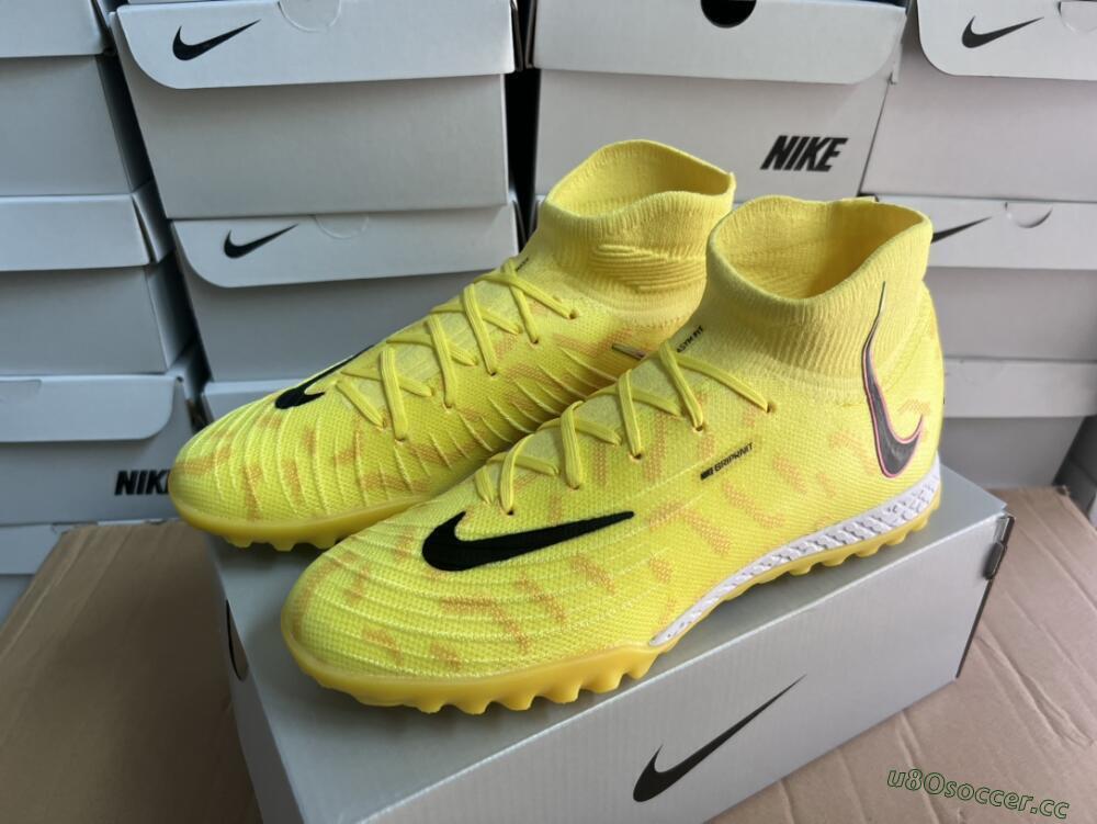 Unisex Nike Phantom Luna Elite NU TF Artificial Turf High-Tops Football Shoes - Yellow/Red/Black