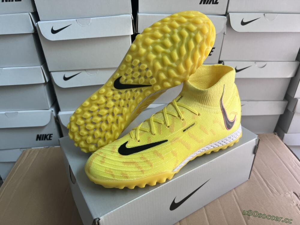 Unisex Nike Phantom Luna Elite NU TF Artificial Turf High-Tops Football Shoes - Yellow/Red/Black
