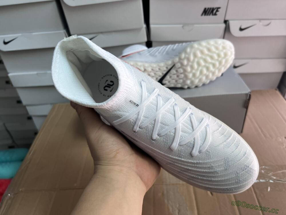 Unisex Nike Phantom Luna Elite NU TF Artificial Turf High-Tops Football Shoes - White/Grey/Orange/Black