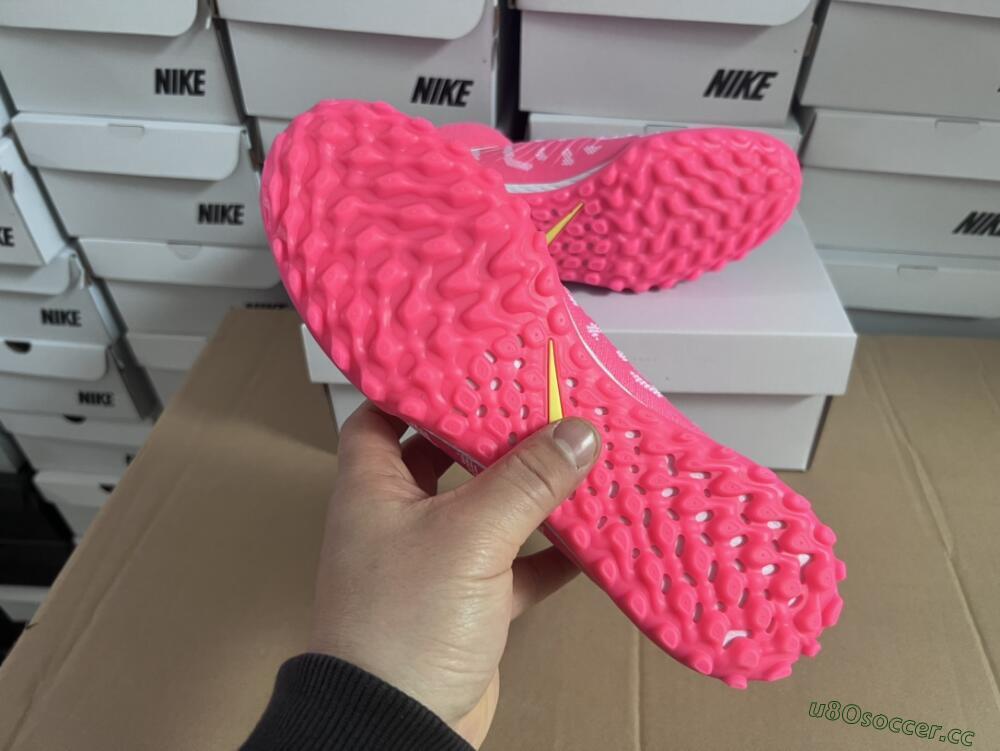 Unisex Nike Phantom Luna 2 Elite TF Artificial Turf High-Tops Football Shoes - Pink/Silver/White