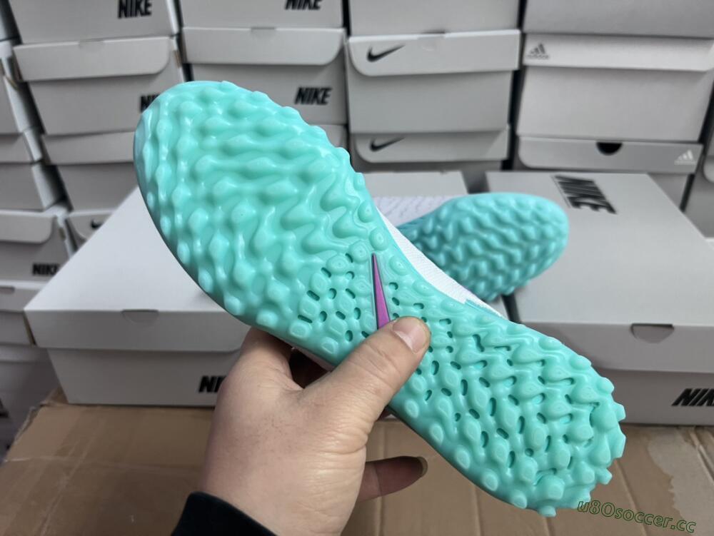Unisex Nike Phantom GX Elite DF Link TF Artificial Turf High-Tops Football Shoes - White/Black/Jade