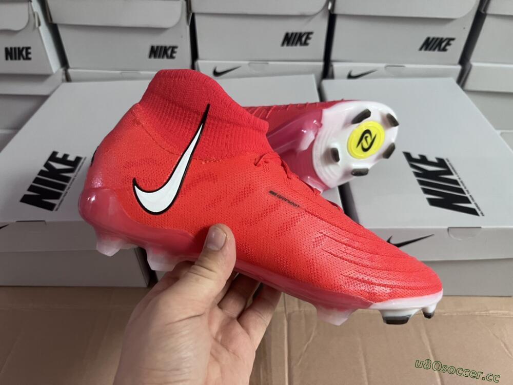 Men's Nike Phantom Luna Elite FG Firm Ground High-Tops Football Boots - Pink/White/Black
