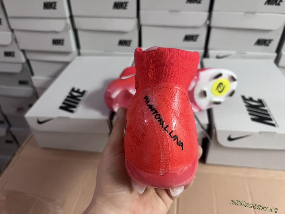 Men's Nike Phantom Luna Elite FG Firm Ground High-Tops Football Boots - Pink/White/Black