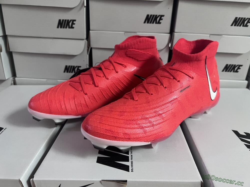 Men's Nike Phantom Luna Elite FG Firm Ground High-Tops Football Boots - Pink/White/Black