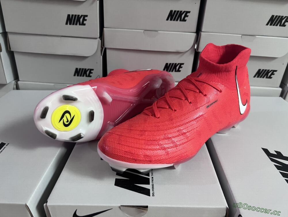 Men's Nike Phantom Luna Elite FG Firm Ground High-Tops Football Boots - Pink/White/Black