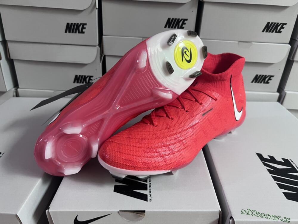 Men's Nike Phantom Luna Elite FG Firm Ground High-Tops Football Boots - Pink/White/Black
