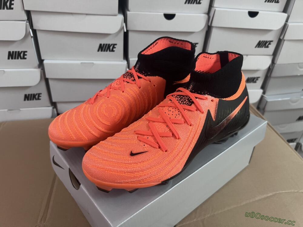 Unisex Nike Phantom Luna Elite NU FG Firm Ground High-Tops Football Boots - Orange/Black