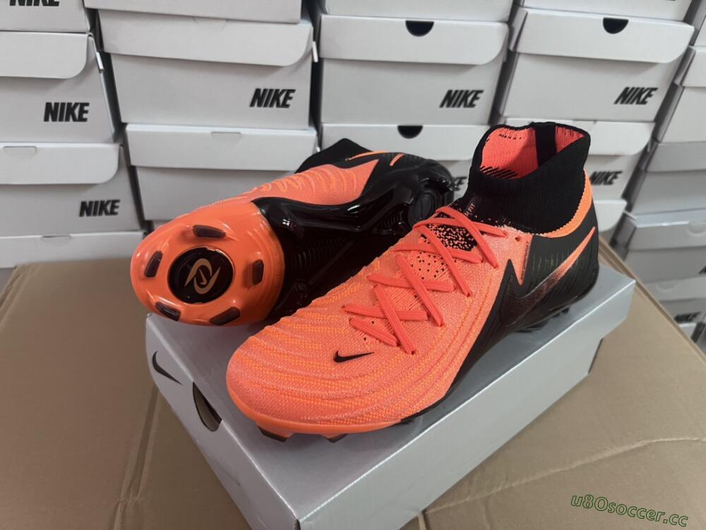 Unisex Nike Phantom Luna Elite NU FG Firm Ground High-Tops Football Boots - Orange/Black