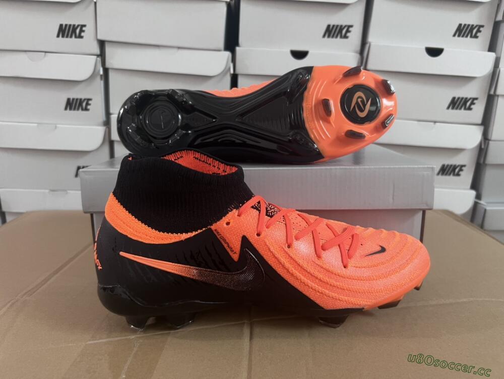 Unisex Nike Phantom Luna Elite NU FG Firm Ground High-Tops Football Boots - Orange/Black