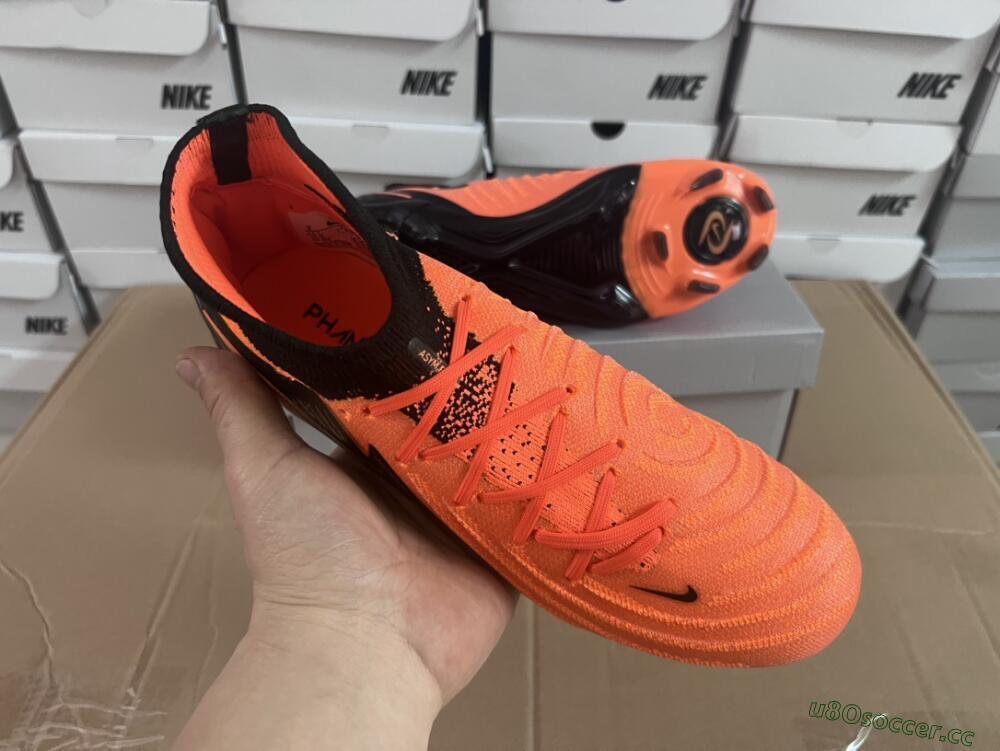 Unisex Nike Phantom Luna Elite NU FG Firm Ground High-Tops Football Boots - Orange/Black
