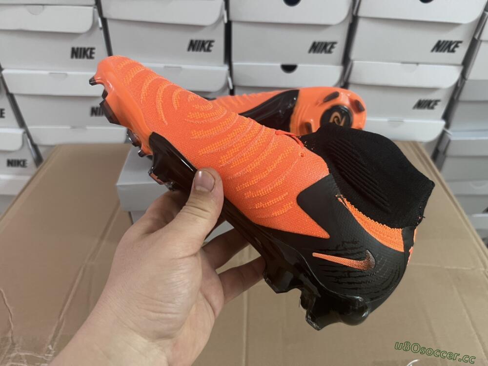 Unisex Nike Phantom Luna Elite NU FG Firm Ground High-Tops Football Boots - Orange/Black