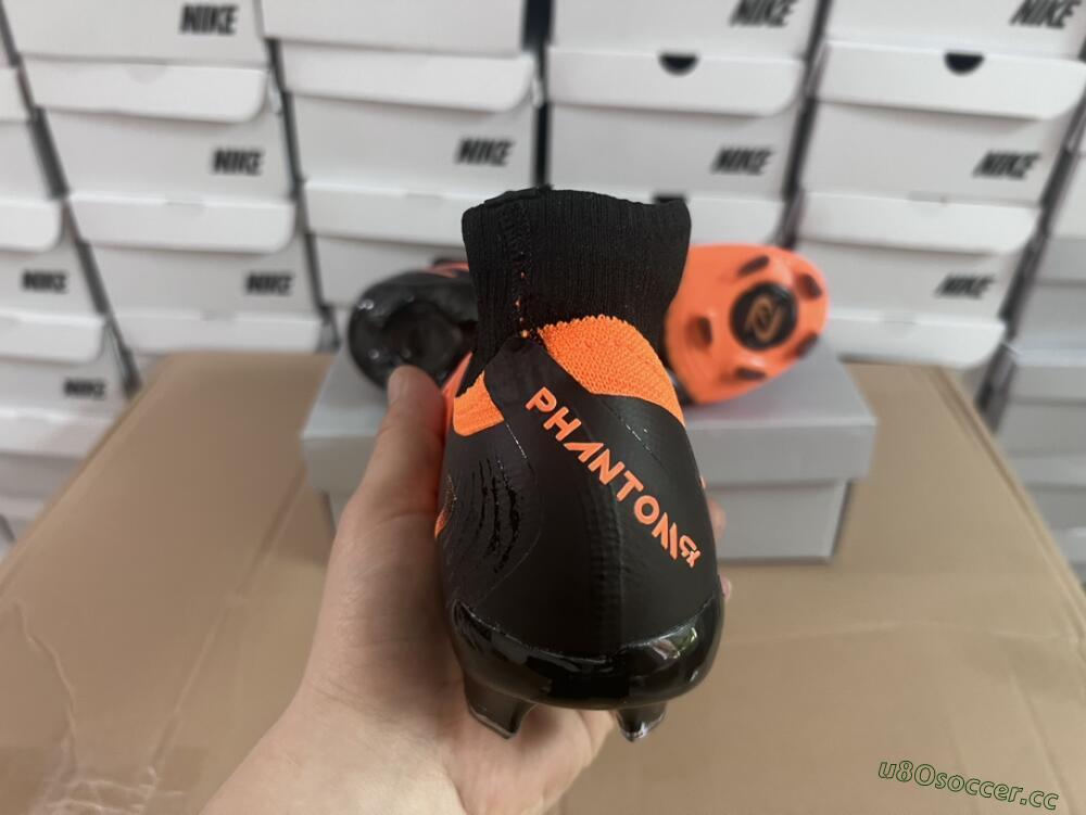 Unisex Nike Phantom Luna Elite NU FG Firm Ground High-Tops Football Boots - Orange/Black