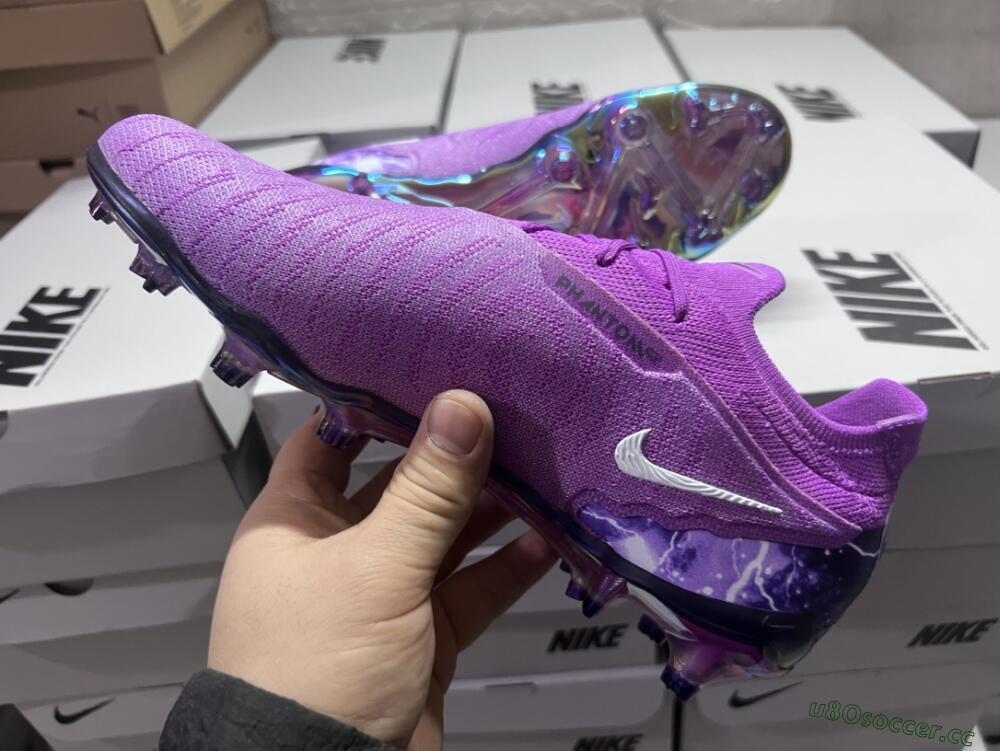Men's Nike Phantom GX Elite FG Firm Ground Low-Tops Football Boots - Purple/Black/White/Gold