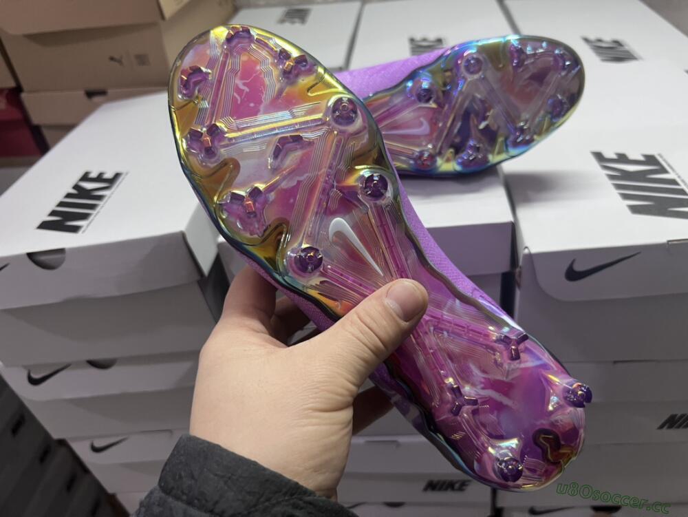 Men's Nike Phantom GX Elite FG Firm Ground Low-Tops Football Boots - Purple/Black/White/Gold